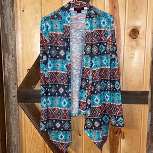 Rock & Roll Denim Aztec Cardigan
